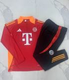 E890# 2024-25 Half zipper Bayern red suit (kids)