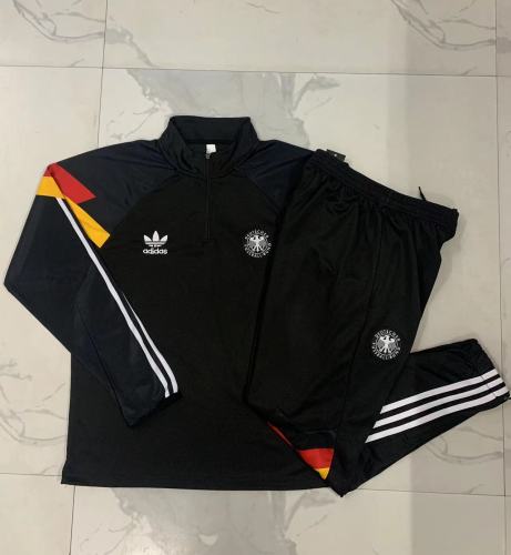 B914# 2024-25 half-zip German black suit (red and yellow sleeves)