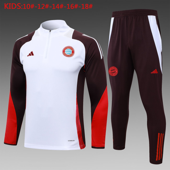 E888# 20242-5 Half zipper Bayern white suit (kids)