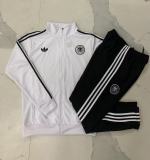 A791# 2024-25 long zipper white German suit (black three sides)