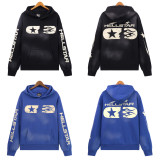 5661*P110 Hellstar Studios washed retro heavyweight terry hooded sweatshirt