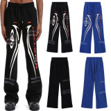 8169*P100 hellstar terry fabric American trendy brand terry washed distressed trousers/high street retro trousers