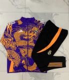 A799# 2024-25 Long Zipper Real Madrid Purple (Inkjet Dragon) Suit