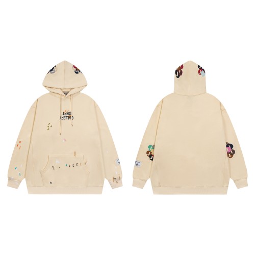 G394*P118 GALLERY DEPT heavy sweatshirt with splash ink letter embroidery