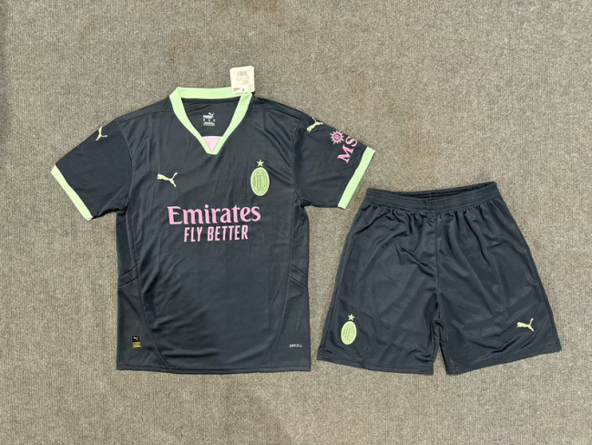 2024-25 AC Milan Third away kids kit and adult uniform