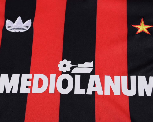 1990-91 AC Milan home retro kids kit
