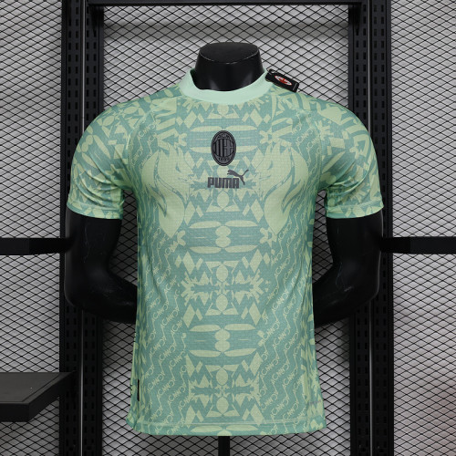 AC Milan 2024 green special player version (The player version is more slim fit, it is recommended to buy one size larger)