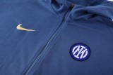 2024 Inter Milan 01 light blue hoodie suit