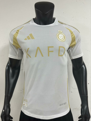 2024-25 Al nassr Third away white player version  (The player version is more slim fit, it is recommended to buy one size larger)