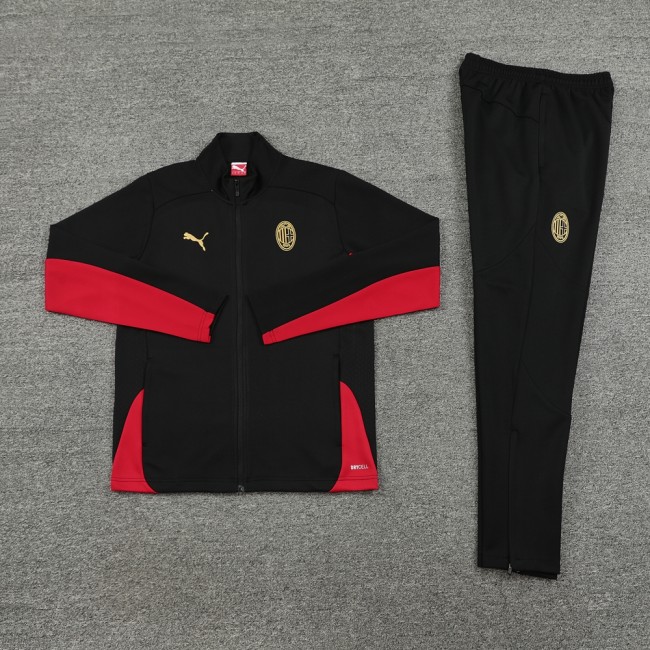 2024 AC Milan 03 black and red suit