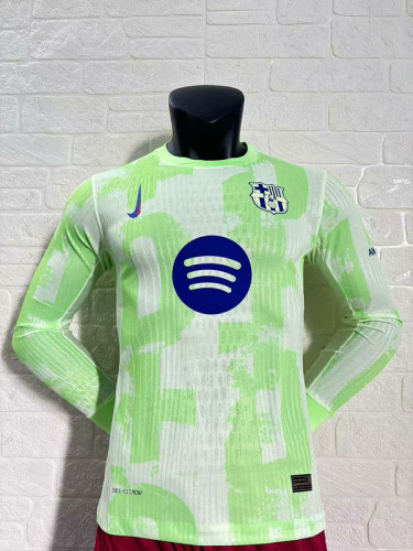2024-25 Barcelona Third away player version long sleeve jersey(Big Sponsor)