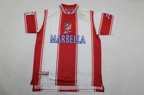 1999-00 Atletico Madrid home retro soccer jersey