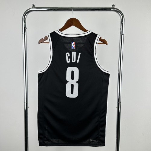 Brooklyn Nets #8 CUI Black NBA Jersey