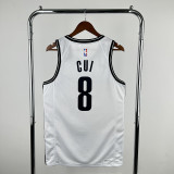 Brooklyn Nets White #8 CUI Black NBA Jersey