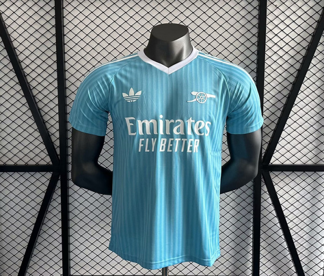 2024-25 arsenal Light Blue Player version  (The player version is more slim fit, it is recommended to buy one size larger)
