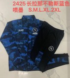 A811# 2024-25 Long Zipper Naples Blue Inkjet Suit