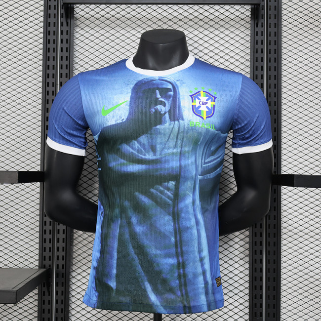 2024 Brazil Blue Special Player version  (The player version is more slim fit, it is recommended to buy one size larger)