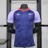 2024-25 Arsenal Purple Retro Model Player version (The player version is more slim fit, it is recommended to buy one size larger)