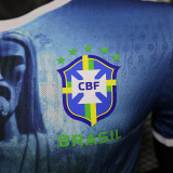 2024 Brazil Blue Special Player version  (The player version is more slim fit, it is recommended to buy one size larger)