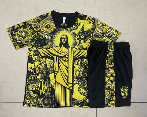 2024-25 Brazil Yellow Jesus Training Suit