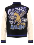 S015*OFF WHITE embroidered rhinestone jacket