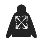 F057* OFF WHITE hooded sweatshirt