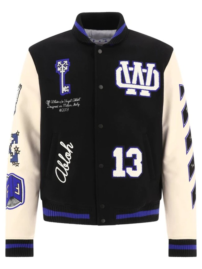 S015*OFF WHITE embroidered rhinestone jacket
