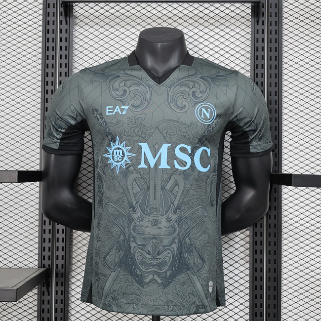 2024-25 Napoli Black Special Player Version(The player version is more slim fit, it is recommended to buy one size larger)