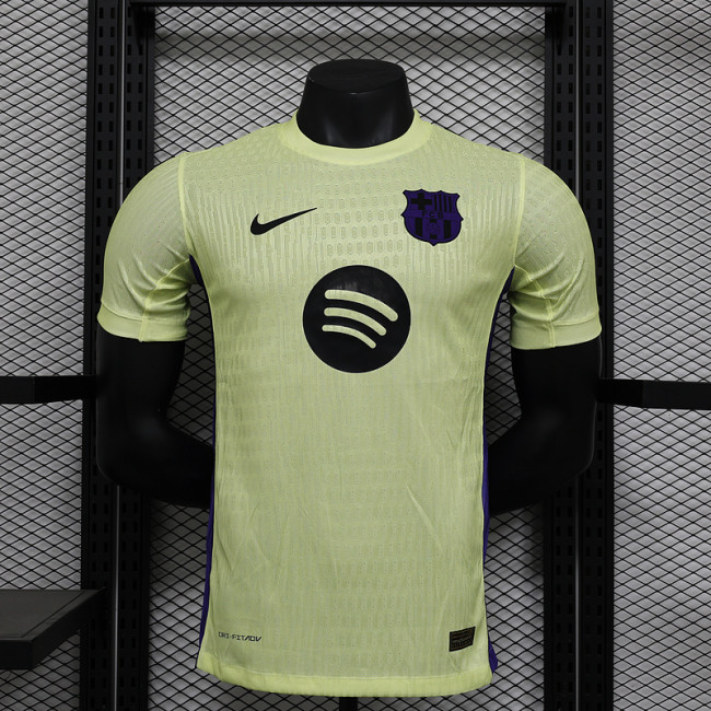 2024-25 Barcelona Yellow Special Player Version(The player version is more slim fit, it is recommended to buy one size larger)
