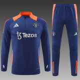  2024-25 Half-Zip Manchester United Sapphire Blue Suit 