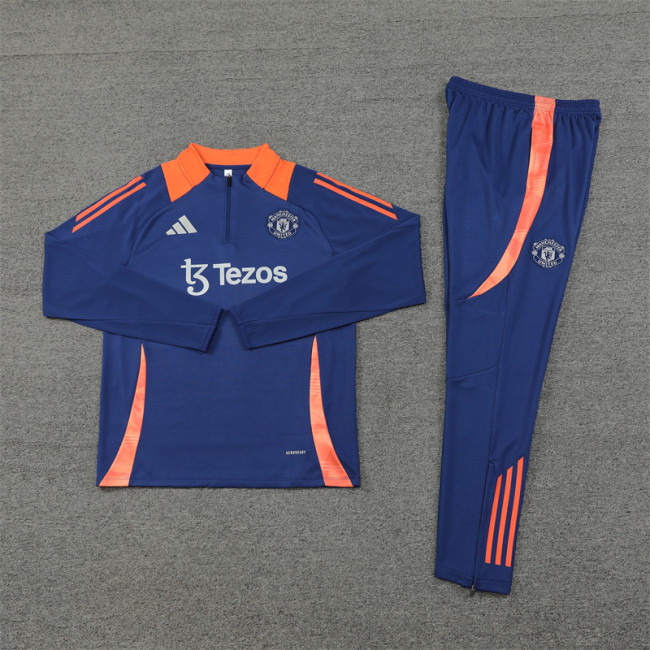  2024-25 Half-Zip Manchester United Sapphire Blue Suit 