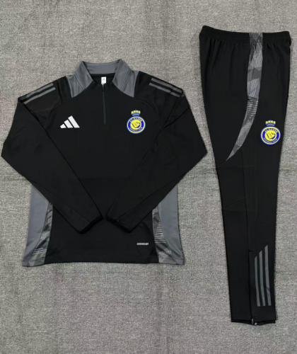 2024-25 Saudi Al-Nassr Half Zip Black Suit (Kids)