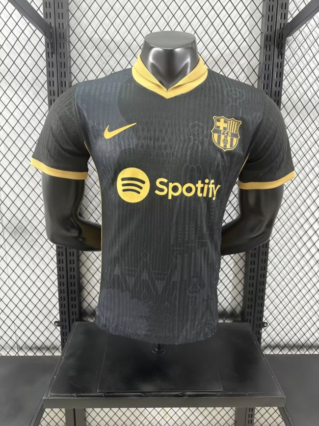 Barcelona 2024 black special player version(The player version is more slim fit, it is recommended to buy one size larger)