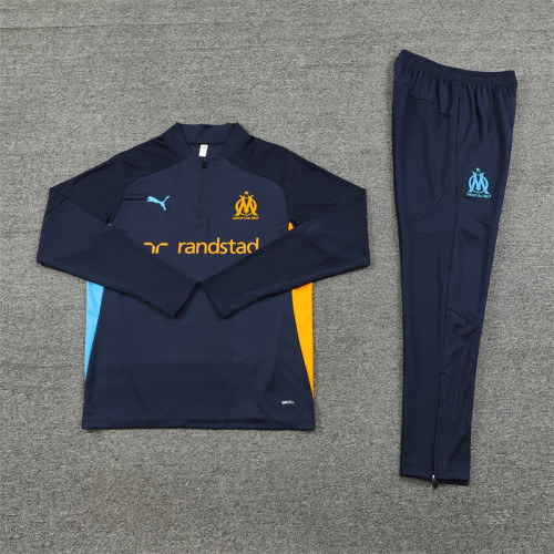 2024-25 Marseille half-zip royal blue suit