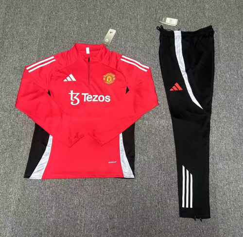 Manchester United 2024-25 red Training Suit (kids）