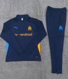 2024-25 Marseille half-zip royal blue suit (kids)