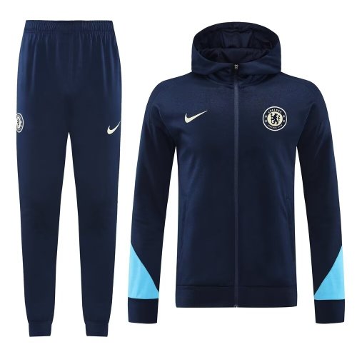 chelsea 2024-25 blue hooded tracksuit