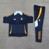 Real Madrid 2024 navy blue jacket set