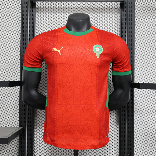 2025 Morocco home player version (The player version is more slim fit, it is recommended to buy one size larger)