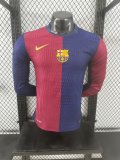 Barcelona 2024-25 home long sleeves player version without sponsor version