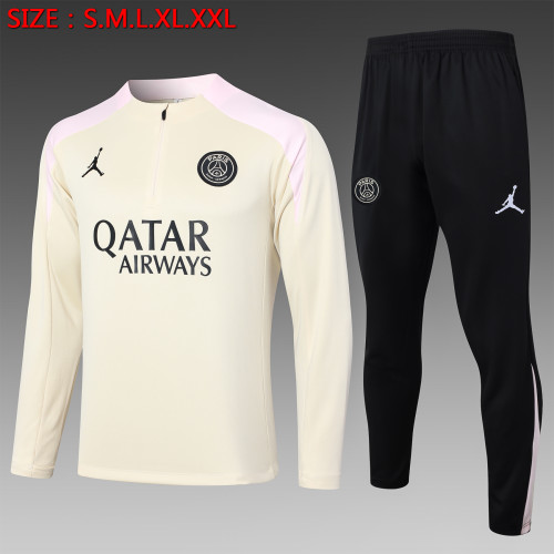 B805# 2425 Half-pull Jordan Paris apricot training suit