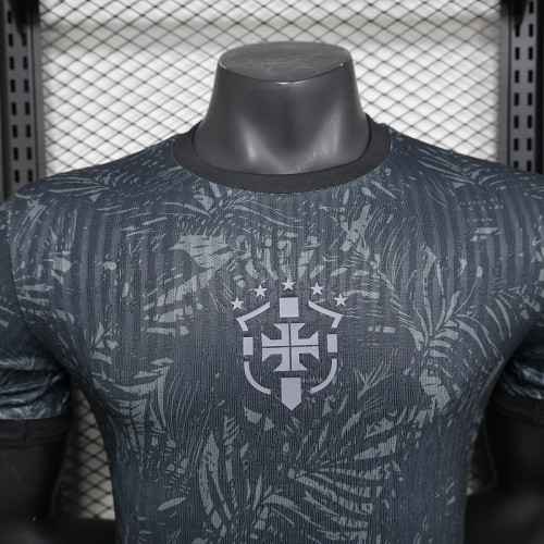2024-25 Brazil black and gray Special Player version (The player version is more slim fit, it is recommended to buy one size larger)