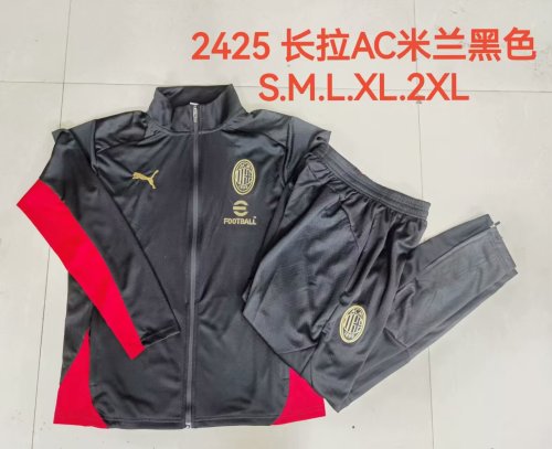 AC milan 2024-25 black jacket set