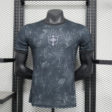 2024-25 Brazil black and gray Special Player version (The player version is more slim fit, it is recommended to buy one size larger)