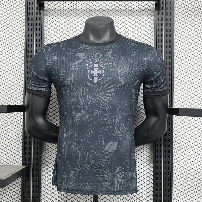 2024-25 Brazil black and gray Special Player version (The player version is more slim fit, it is recommended to buy one size larger)