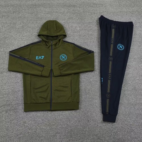 Napoli 2024-25 green hooded training suit