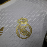 2024-25 Real Madrid white and gold dragon player version(The player version is more slim fit, it is recommended to buy one size larger)