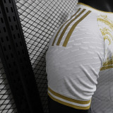 2024-25 Real Madrid white and gold dragon player version(The player version is more slim fit, it is recommended to buy one size larger)