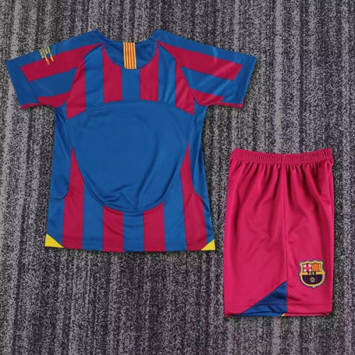 2005-06 Barcelona UCL Version Retro kids kit