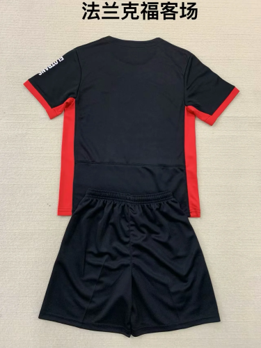 frankfurt 2024-25 away black kids kits
